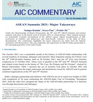  ASEAN Summits 2021: Major Takeaways